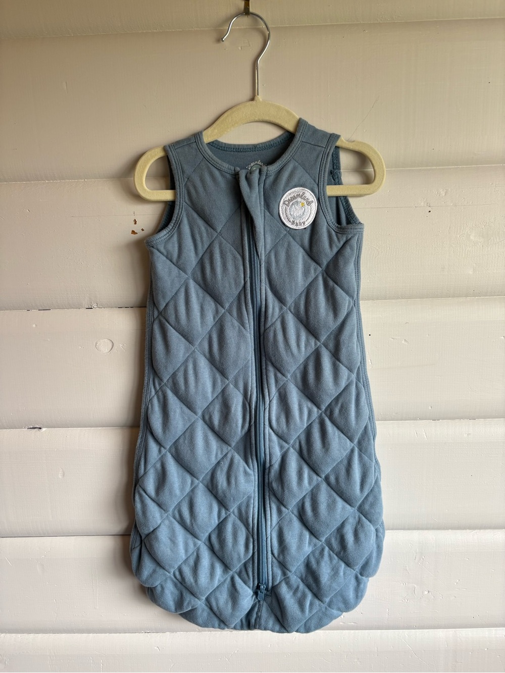 Dreamland Baby Weighted Sleep Sack Blue Small 0-6M 8-16 lbs Cotton
